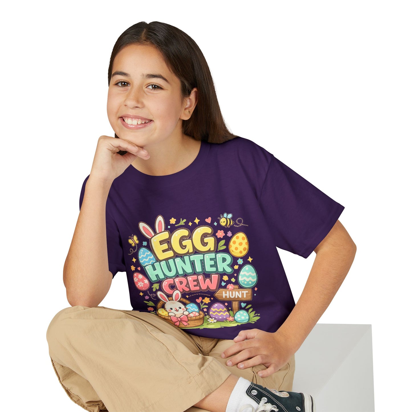 Egg Hunter Crew Youth T-Shirt — Kids Easter Bunny & Egg Hunt Tee