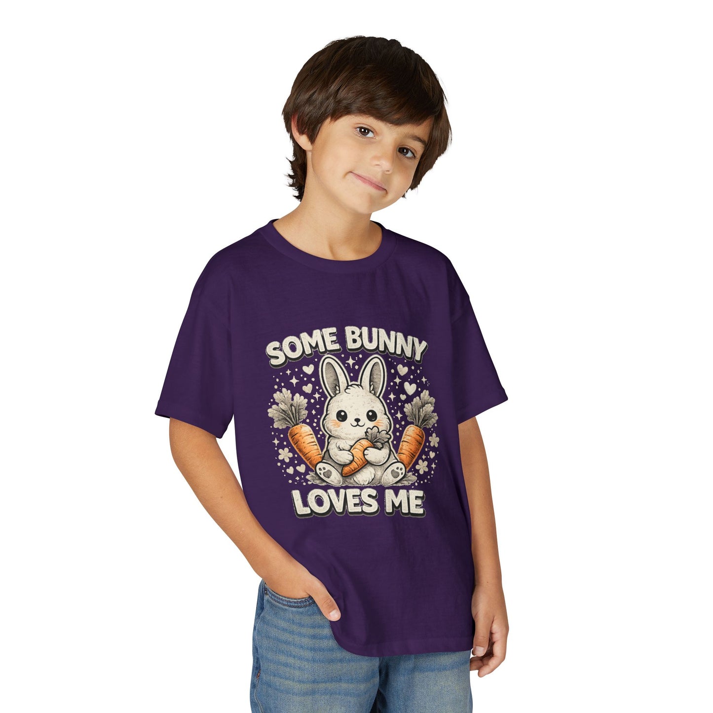 Youth T-Shirt — "Some Bunny Loves Me" Cute Easter Bunny Kids Tee