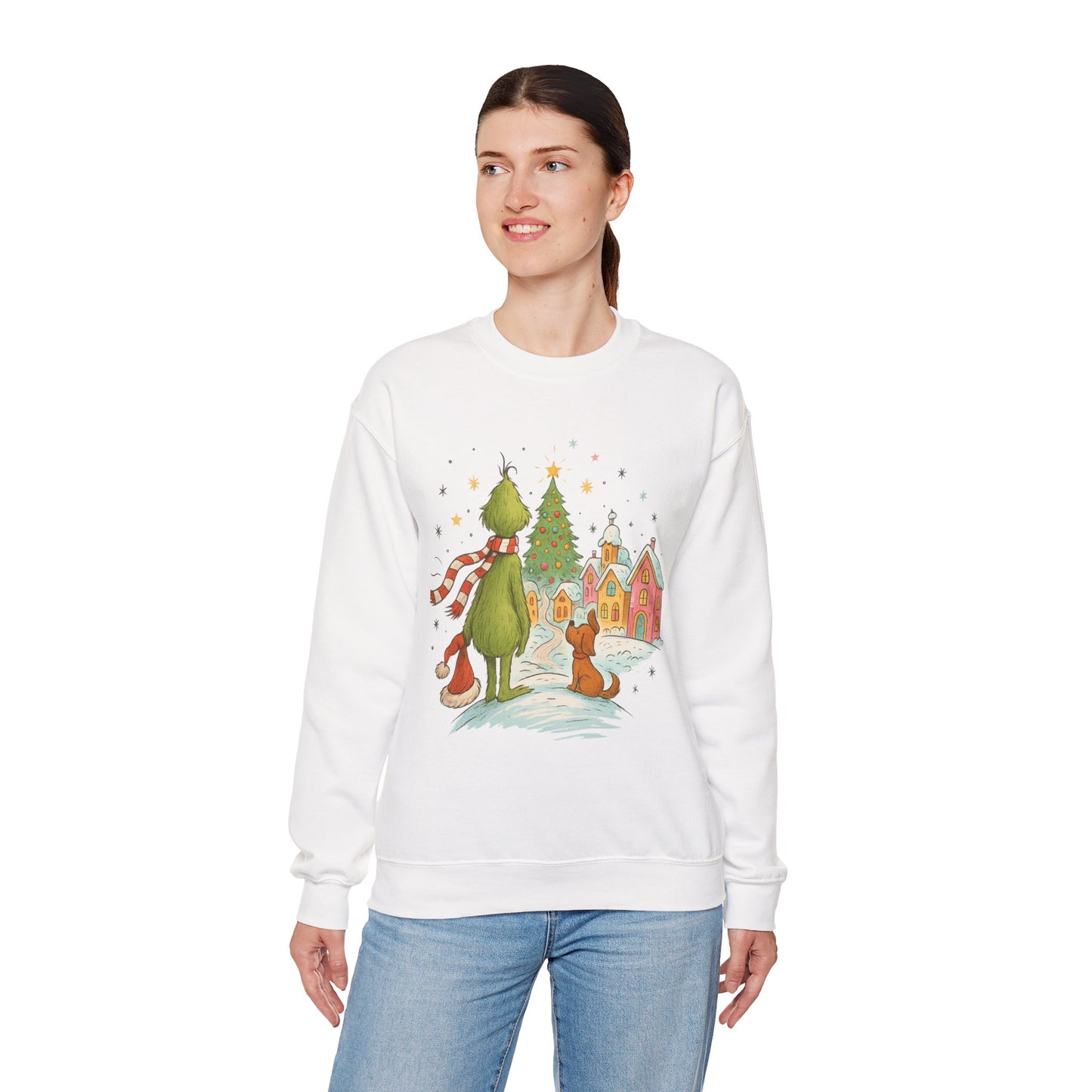 Retro Grinchy Christmas Sweatshirt – Vintage Grinch Holiday Crewneck
