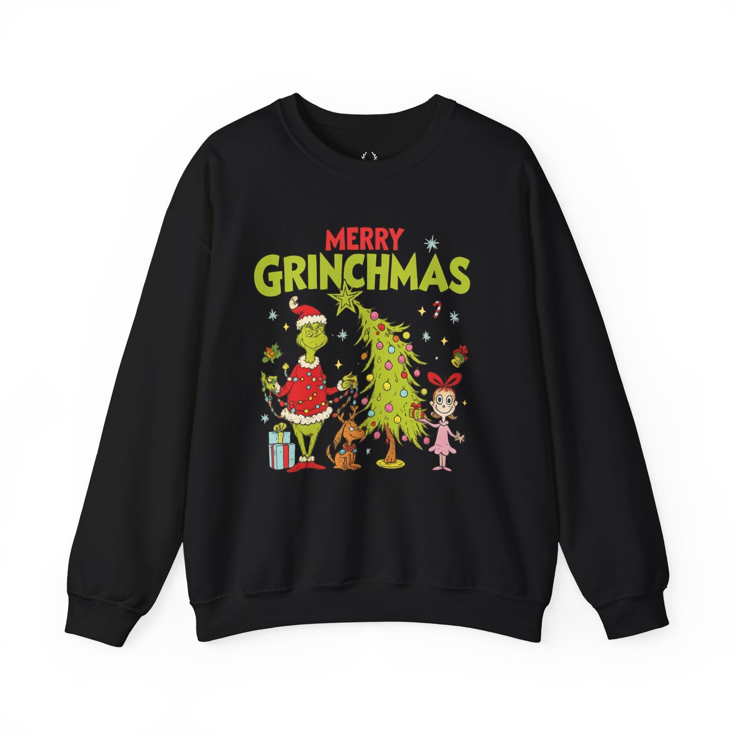 Merry Grinchmas Sweatshirt – Cute Grinch Christmas Tree Holiday Sweater