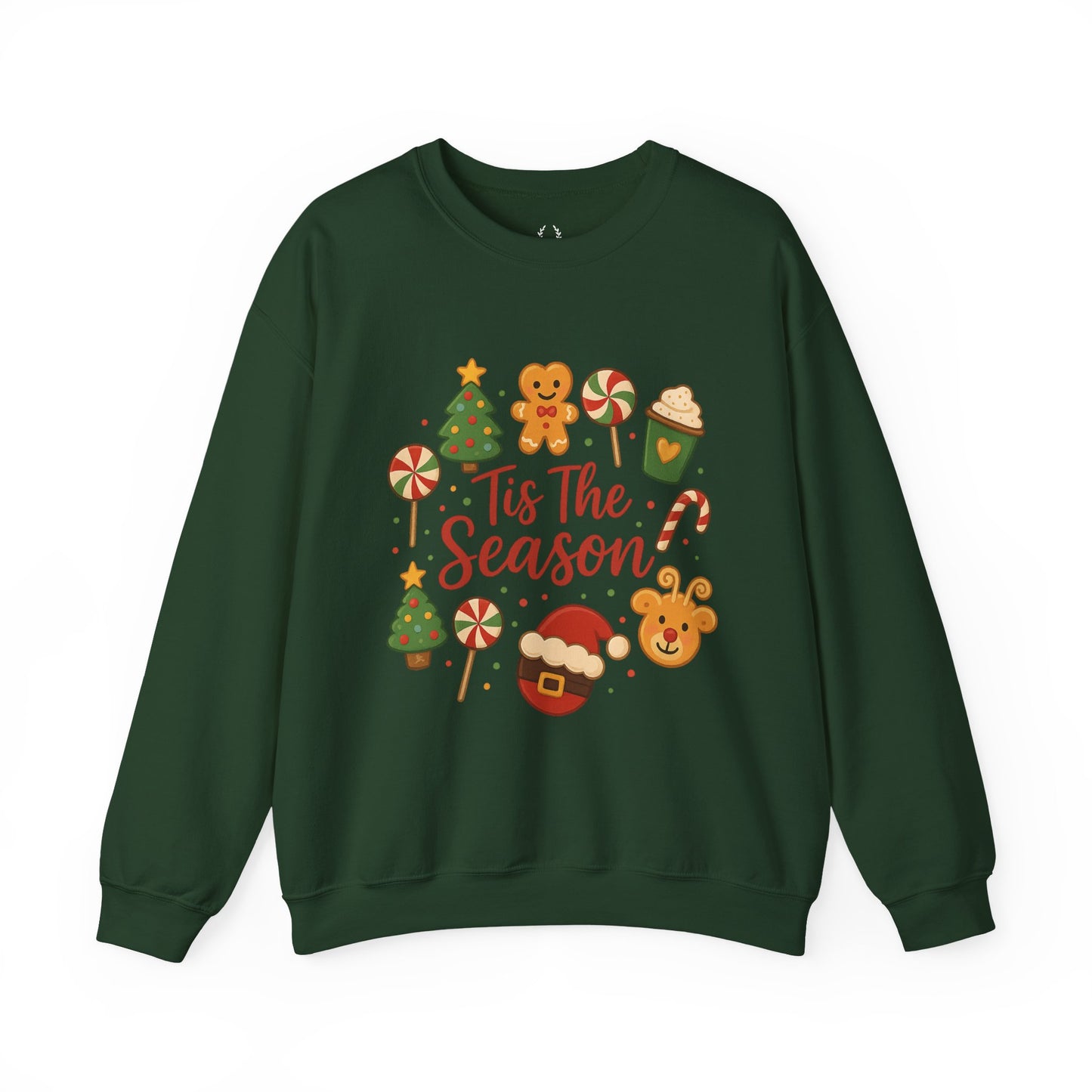 Cute Christmas Cookie & Santa Sweatshirt – ’Tis the Season Holiday Crewneck