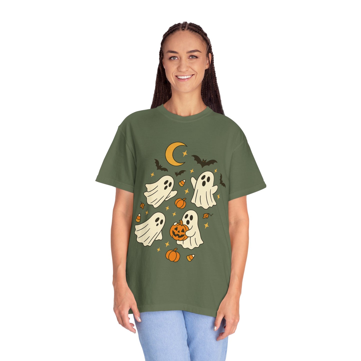 Halloween Ghost T-Shirt, Spooky Tee, Unisex Halloween Apparel, Ghost Graphic Shirt, October Festive Clothing
