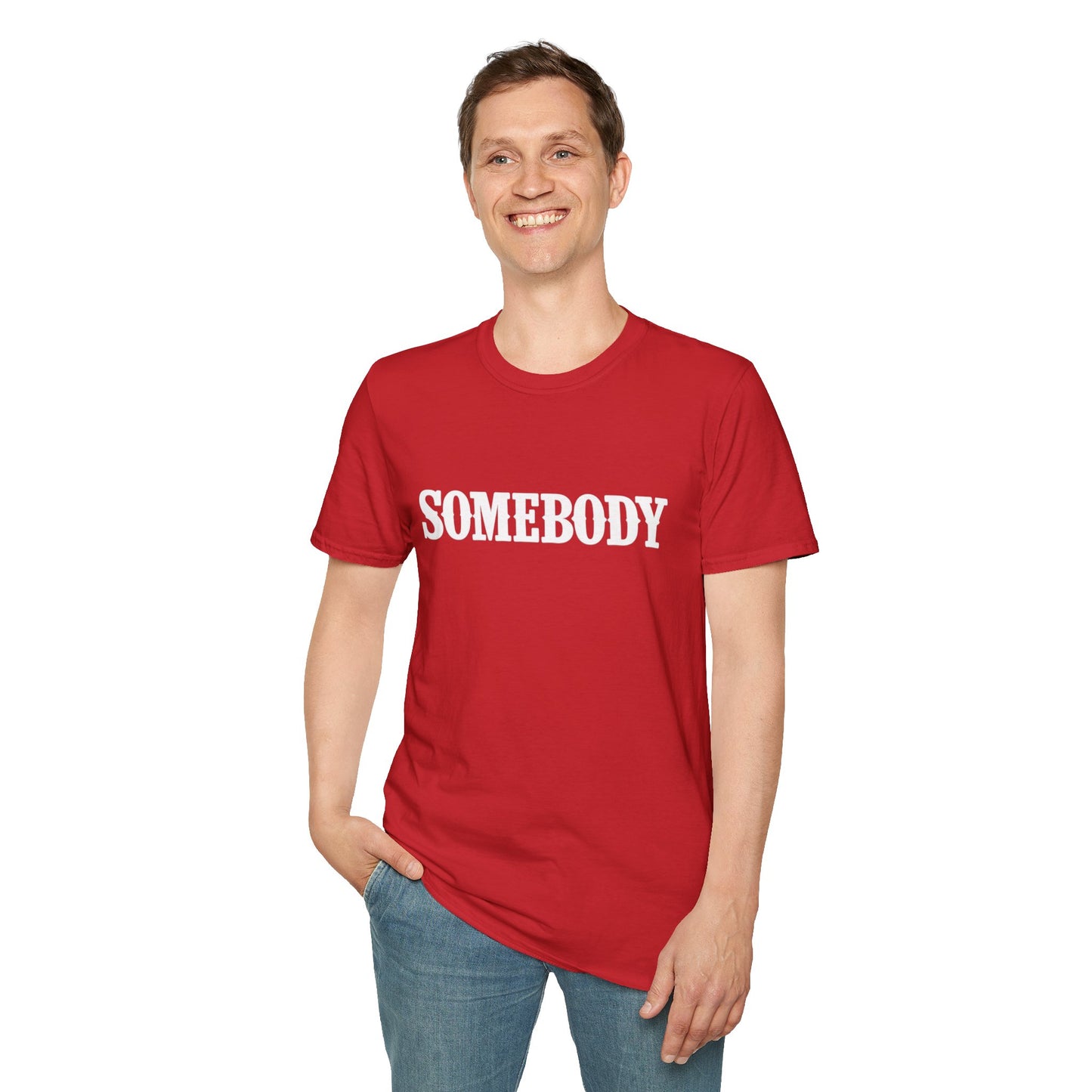 Somebody Graphic T-Shirt | Retro Serif Text Tee
