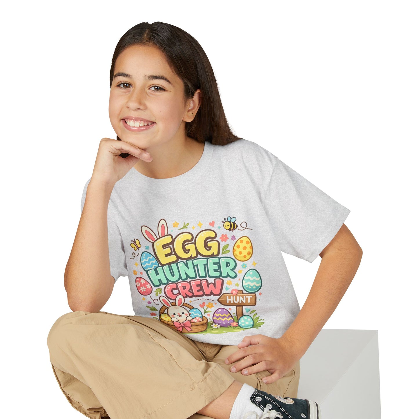 Egg Hunter Crew Youth T-Shirt — Kids Easter Bunny & Egg Hunt Tee
