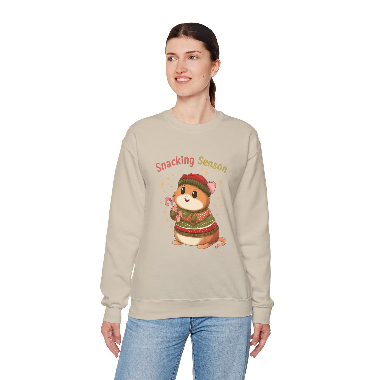 Snacking Season Hamster Christmas Sweatshirt Cute Holiday