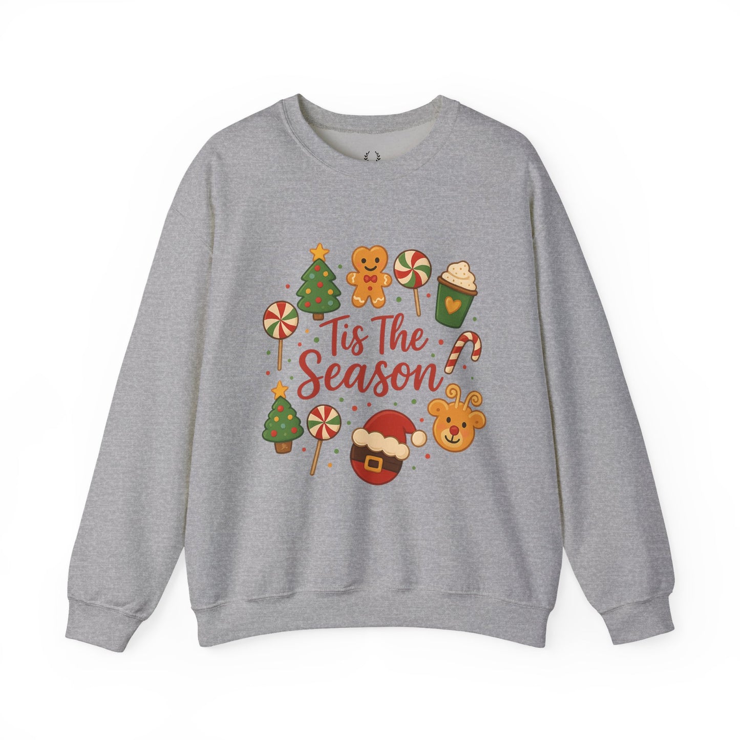 Cute Christmas Cookie & Santa Sweatshirt – ’Tis the Season Holiday Crewneck