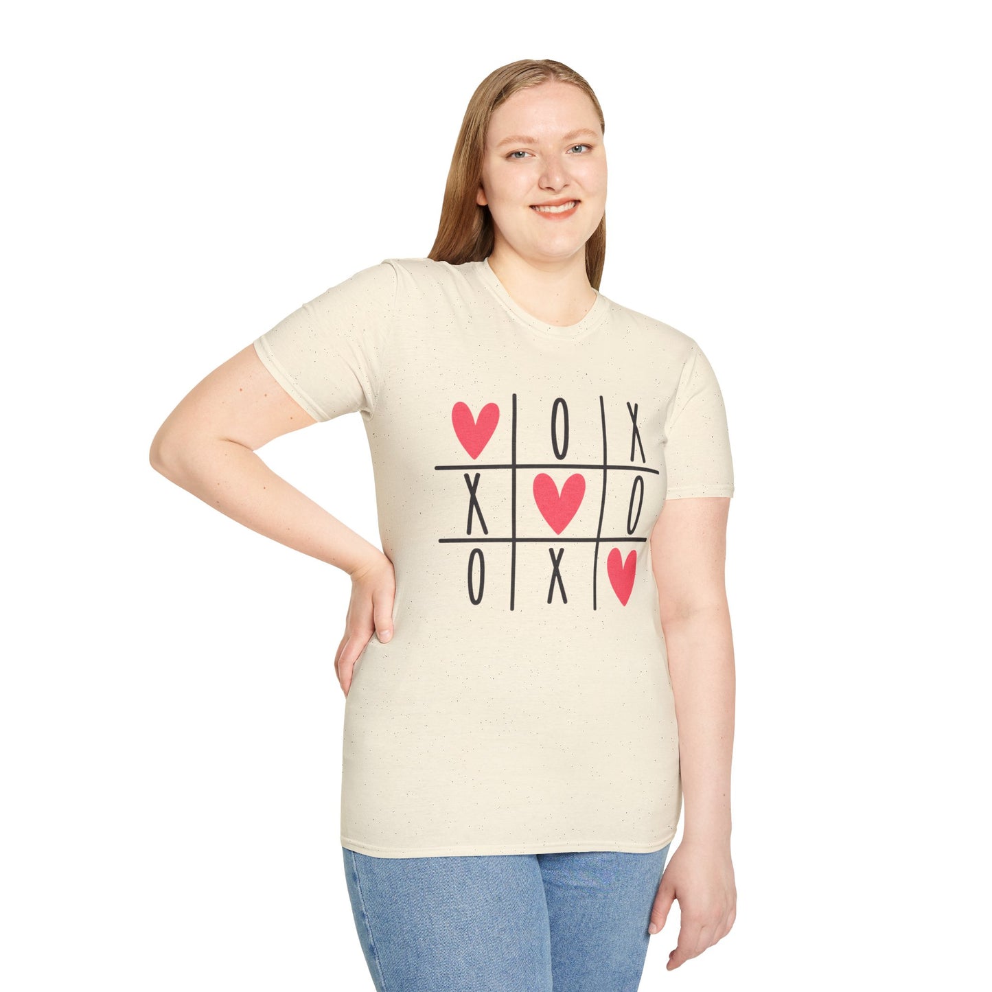 Tic Tac Toe Hearts T-Shirt — Cute Valentine XOXO Game Tee