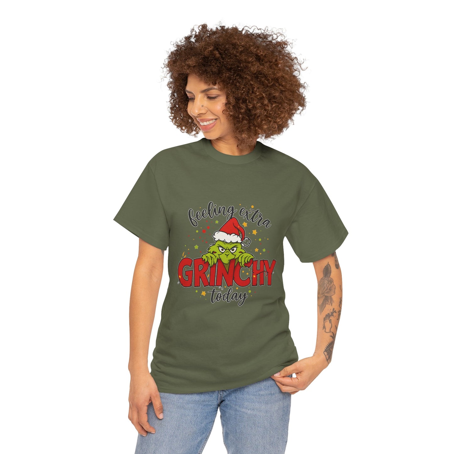 Grinch “Feeling Extra Grinchy Today” Christmas T-Shirt – Funny Holiday Tee