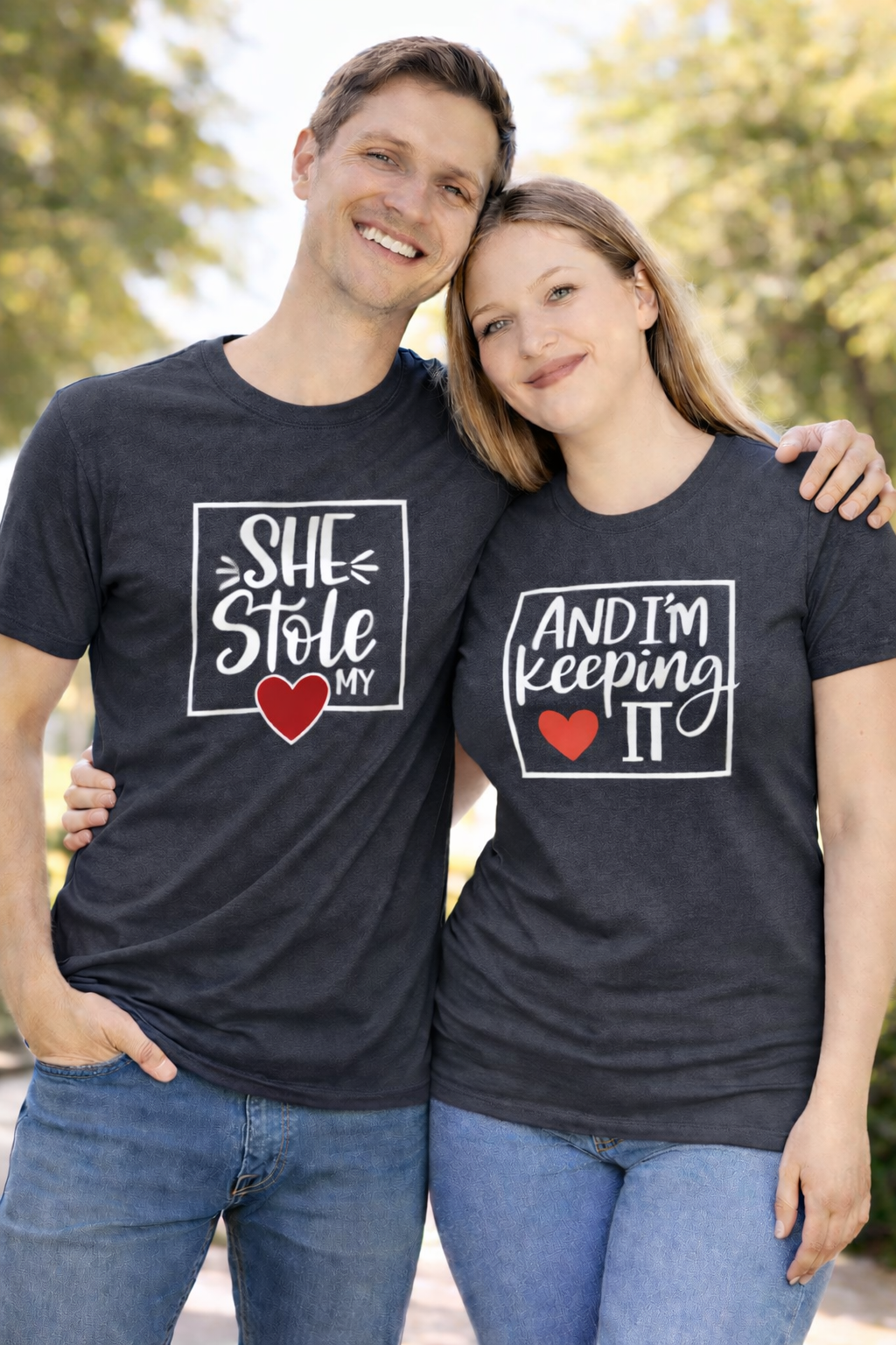 She Stole My Heart ❤️ I’m Keeping It – Couple Shirt Bundle